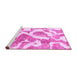 Sideview of Machine Washable Abstract Pink Modern Rug, wshabs985pnk