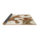 Sideview of Abstract Chocolate Brown Modern Rug, abs986