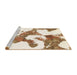 Sideview of Machine Washable Abstract Chocolate Brown Rug, wshabs986