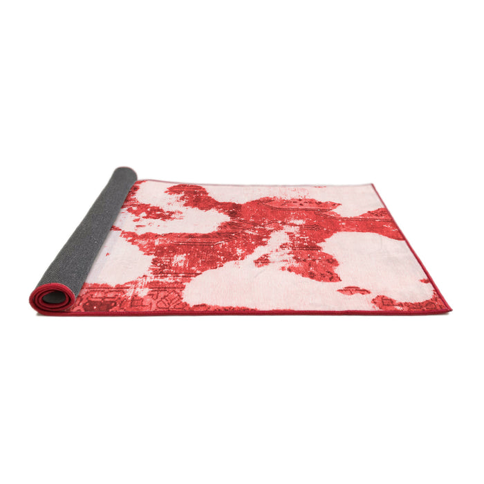 Abstract Red Modern Area Rugs