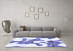 Machine Washable Abstract Blue Modern Rug in a Living Room, wshabs986blu