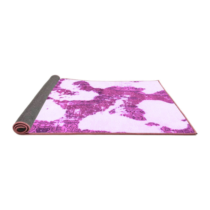 Sideview of Abstract Purple Modern Rug, abs986pur