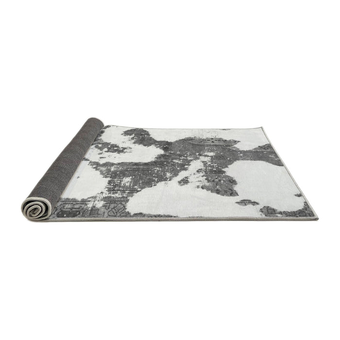 Sideview of Abstract Gray Modern Rug, abs986gry