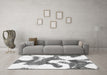 Machine Washable Abstract Gray Modern Rug in a Living Room,, wshabs986gry