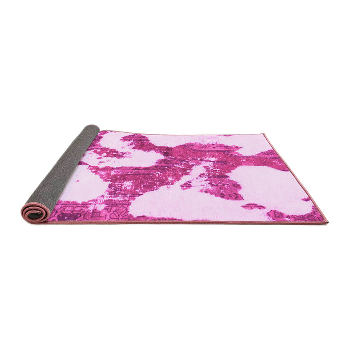 Sideview of Abstract Pink Modern Rug, abs986pnk