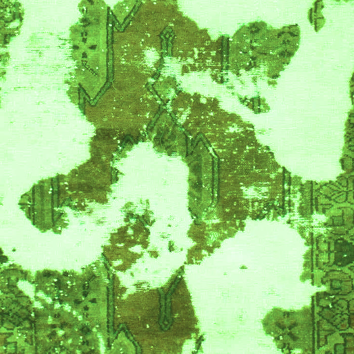 Machine Washable Abstract Green Modern Area Rugs, wshabs986grn