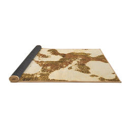 Sideview of Abstract Brown Modern Rug, abs986brn