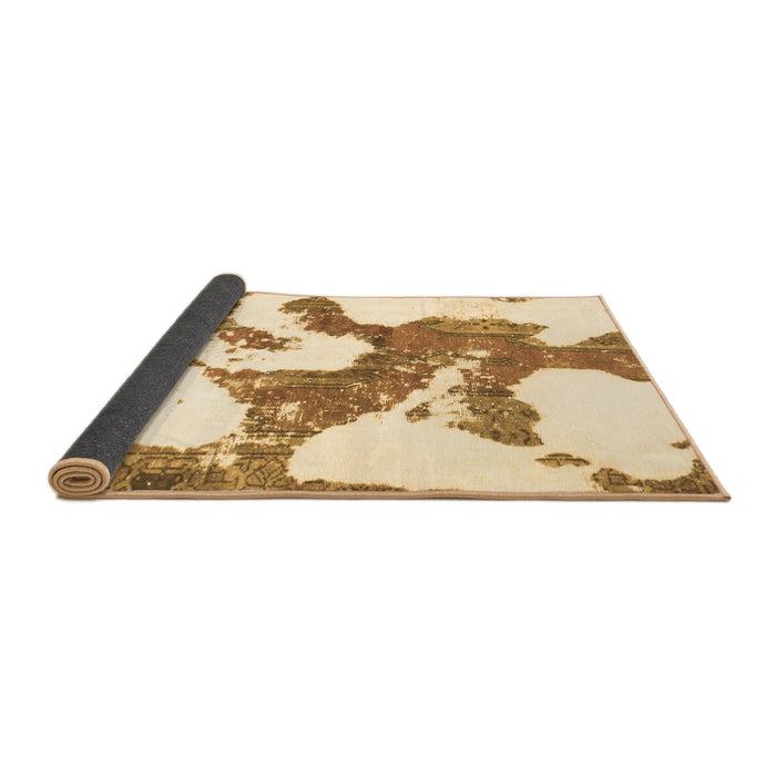 Sideview of Abstract Brown Modern Rug, abs986brn