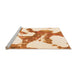 Sideview of Machine Washable Abstract Orange Modern Area Rugs, wshabs986org