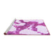 Sideview of Machine Washable Abstract Purple Modern Area Rugs, wshabs986pur