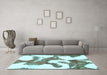 Machine Washable Abstract Light Blue Modern Rug in a Living Room, wshabs986lblu