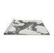 Sideview of Machine Washable Abstract Gray Modern Rug, wshabs986gry