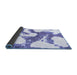 Sideview of Abstract Blue Modern Rug, abs986blu