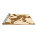 Sideview of Machine Washable Abstract Brown Modern Rug, wshabs986brn