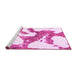 Sideview of Machine Washable Abstract Pink Modern Rug, wshabs986pnk