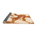 Sideview of Abstract Orange Modern Rug, abs986org