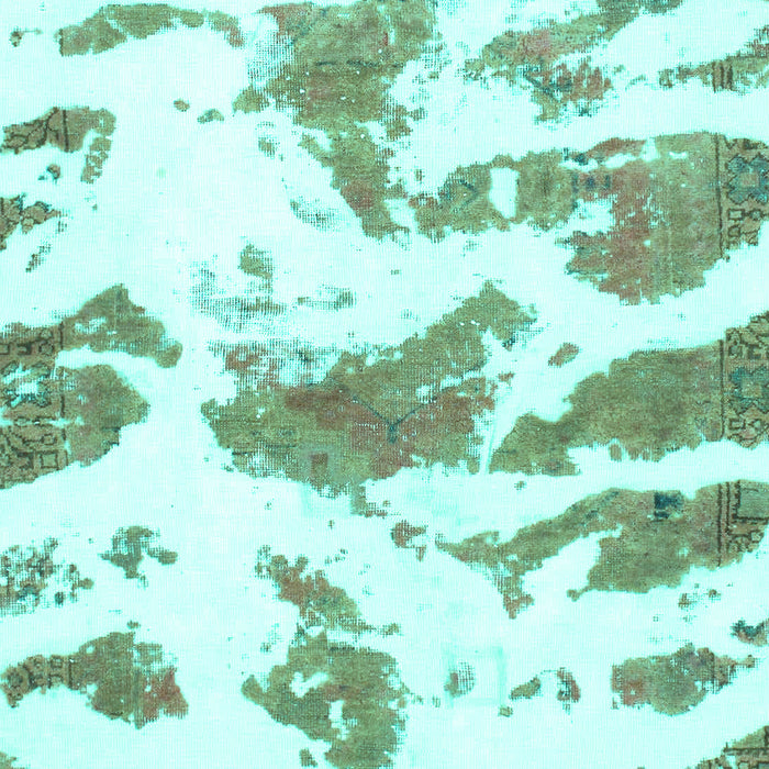 Abstract Turquoise Modern Rug, abs987turq