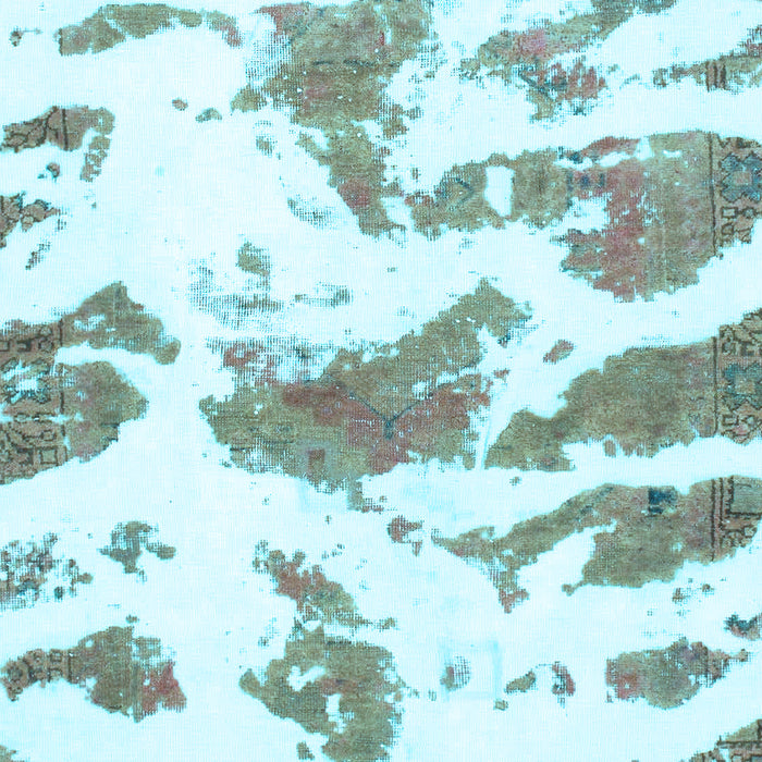 Abstract Light Blue Modern Rug, abs987lblu