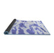 Sideview of Abstract Blue Modern Rug, abs987blu