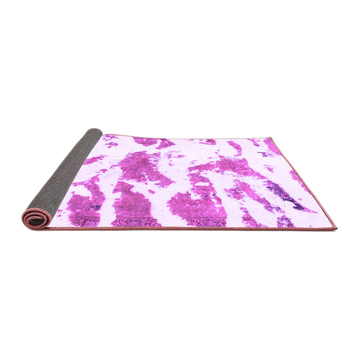 Sideview of Abstract Purple Modern Rug, abs987pur