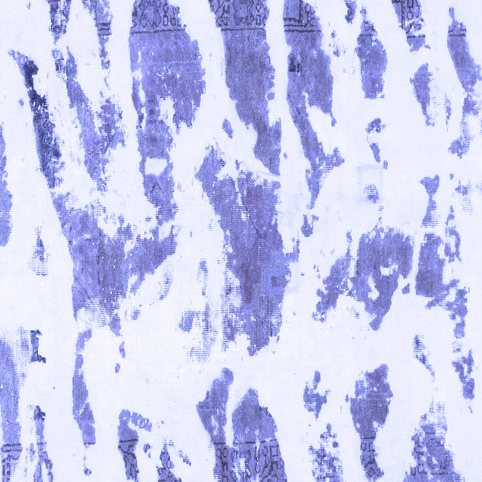 Square Machine Washable Abstract Blue Modern Rug, wshabs987blu