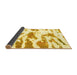 Sideview of Abstract Yellow Modern Rug, abs987yw