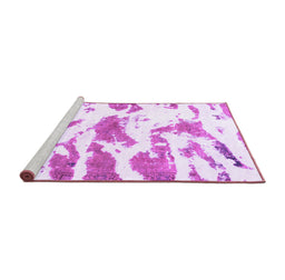 Sideview of Machine Washable Abstract Purple Modern Area Rugs, wshabs987pur