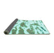 Sideview of Abstract Turquoise Modern Rug, abs987turq