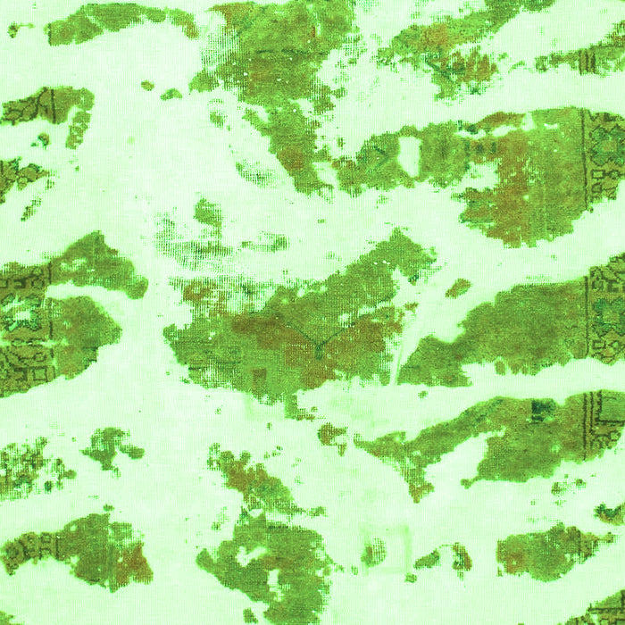 Machine Washable Abstract Green Modern Area Rugs, wshabs987grn