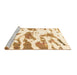 Sideview of Machine Washable Abstract Brown Modern Rug, wshabs987brn