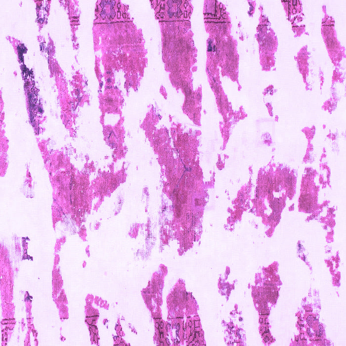 Square Machine Washable Abstract Purple Modern Area Rugs, wshabs987pur