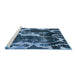 Sideview of Machine Washable Abstract Iceberg Blue Rug, wshabs988