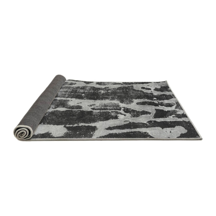 Sideview of Abstract Gray Modern Rug, abs988gry
