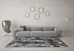 Machine Washable Abstract Gray Modern Rug in a Living Room,, wshabs988gry