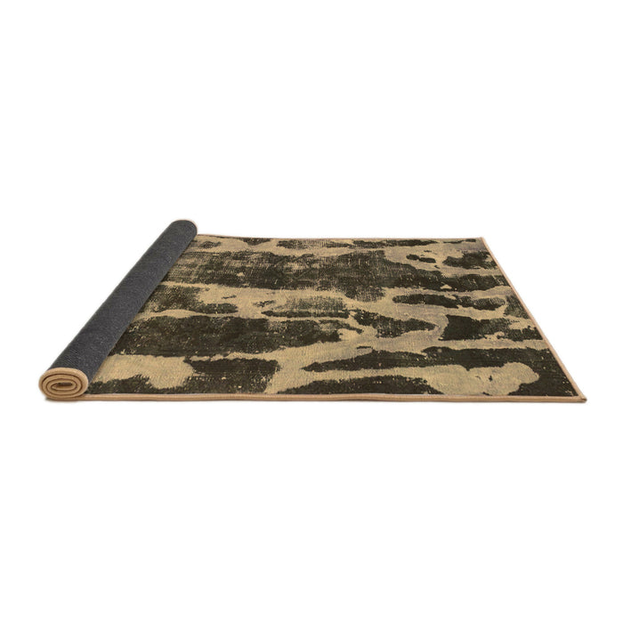Sideview of Abstract Brown Modern Rug, abs988brn