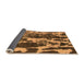 Sideview of Abstract Orange Modern Rug, abs988org