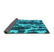 Sideview of Abstract Turquoise Modern Rug, abs988turq