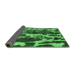 Sideview of Abstract Emerald Green Modern Rug, abs988emgrn
