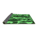 Sideview of Abstract Emerald Green Modern Rug, abs988emgrn