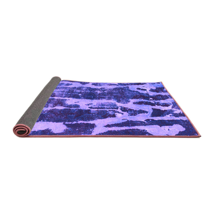 Sideview of Abstract Purple Modern Rug, abs988pur
