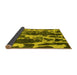 Sideview of Abstract Yellow Modern Rug, abs988yw