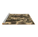 Sideview of Machine Washable Abstract Brown Modern Rug, wshabs988brn