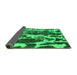 Sideview of Abstract Green Modern Rug, abs988grn