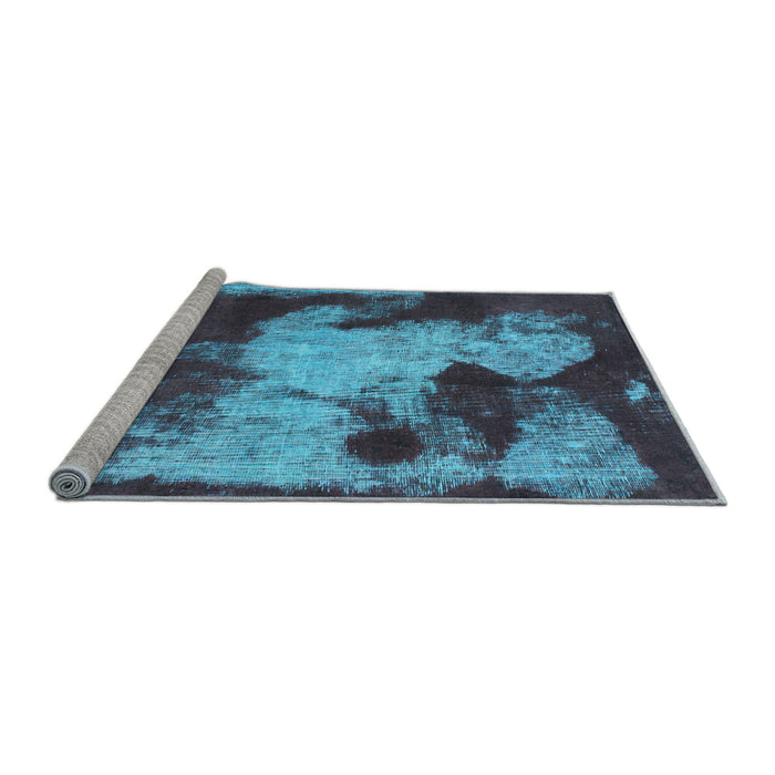 Sideview of Machine Washable Abstract Light Blue Modern Rug, wshabs989lblu