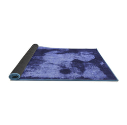 Sideview of Abstract Blue Modern Rug, abs989blu