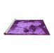 Sideview of Machine Washable Abstract Purple Modern Area Rugs, wshabs989pur