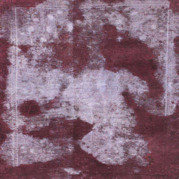 Square Abstract Purple Modern Rug, abs989