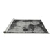 Sideview of Machine Washable Abstract Gray Modern Rug, wshabs989gry