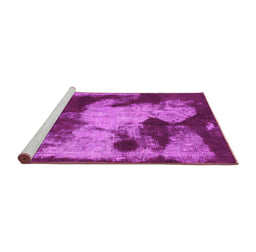 Sideview of Machine Washable Abstract Pink Modern Rug, wshabs989pnk