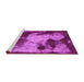 Sideview of Machine Washable Abstract Pink Modern Rug, wshabs989pnk